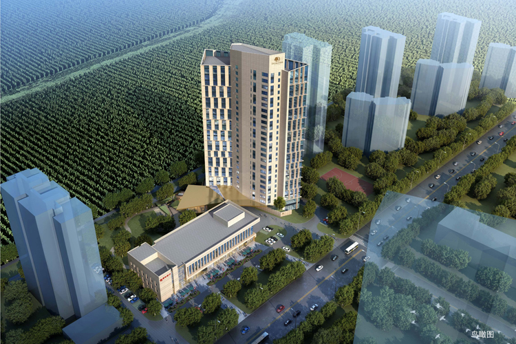 不负春景起好步，希尔顿逸林酒店公寓项目银行主体封顶大吉